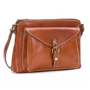 Patricia Nash Avellino Tan Leather Crossbody Bag